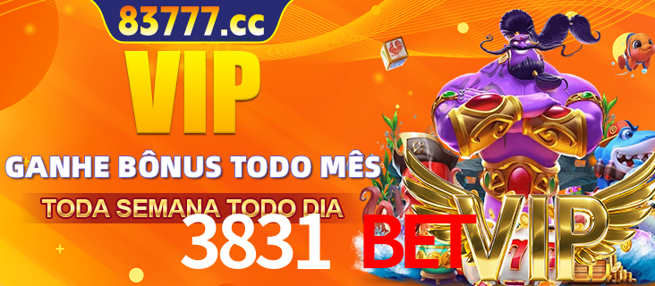 Banner promocional do 3831 BET oferecendo 100% de recompensas adicionais contínuas para quem fizer o login diário (Daily sign-in), com um mascote de coelho.