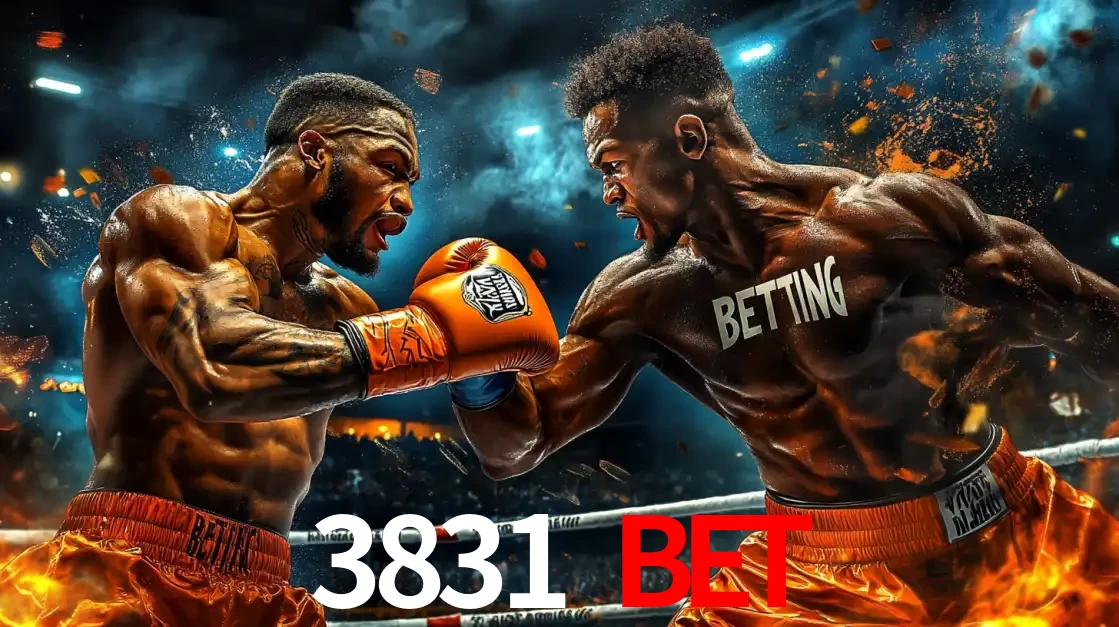 Dois boxeadores em uma luta intensa e explosiva, representando a adrenalina e as oportunidades de apostas em esportes de combate disponíveis na plataforma 3831 BET.