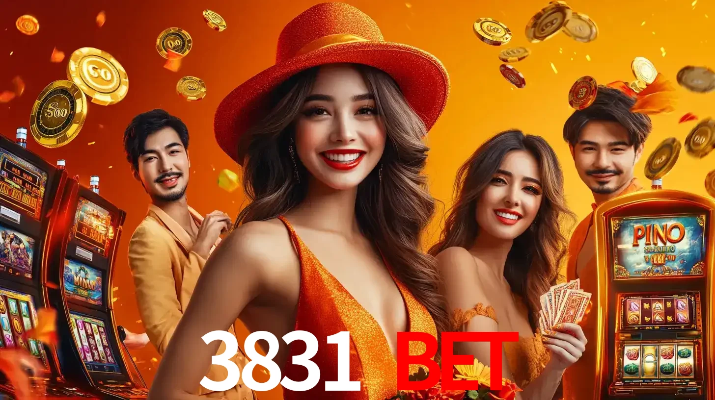 Grupo de amigos asiáticos sorrindo e se divertindo com máquinas de caça-níqueis em um ambiente festivo, celebrando suas vitórias nos jogos de cassino do 3831 BET.
