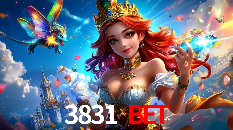 A princesa de um reino de fantasia mágico, com seu pequeno dragão, apresentando um mundo de prêmios encantados nos jogos de caça-níqueis do cassino 3831 BET.
